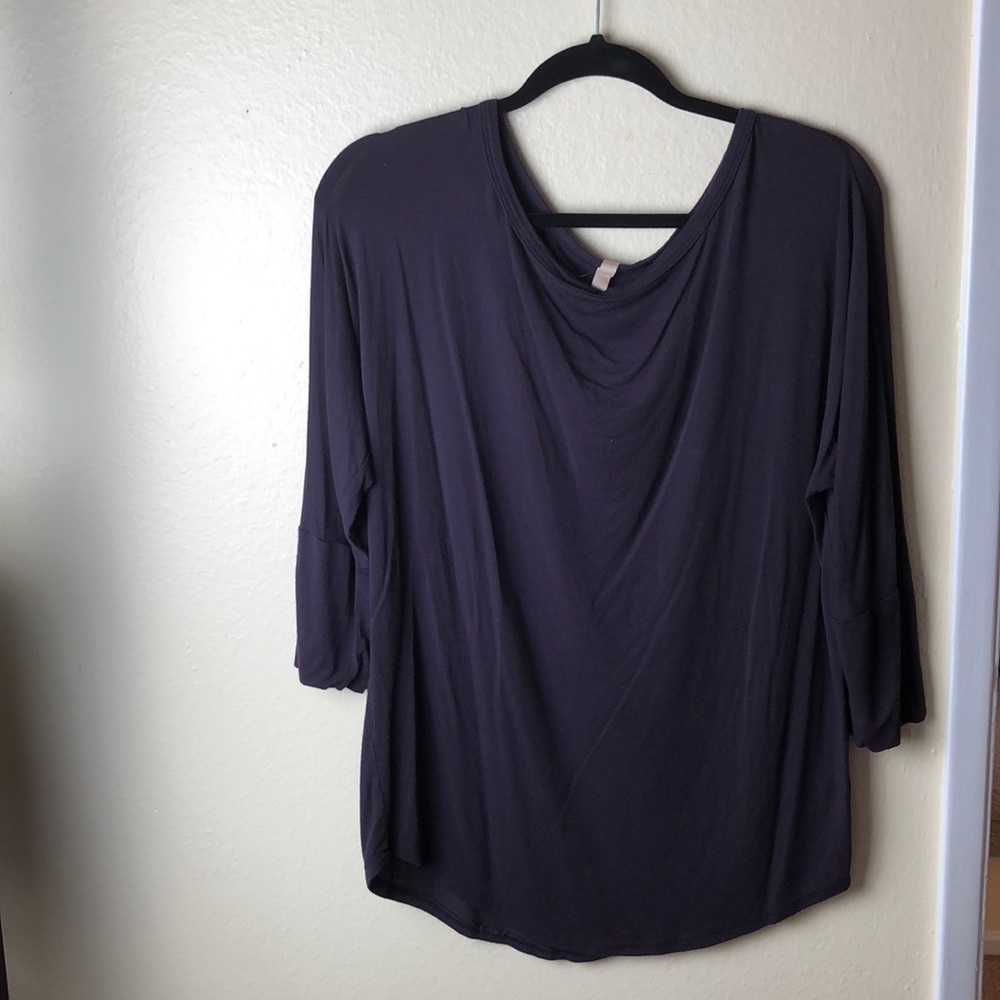 purple long sleeve. Flowing